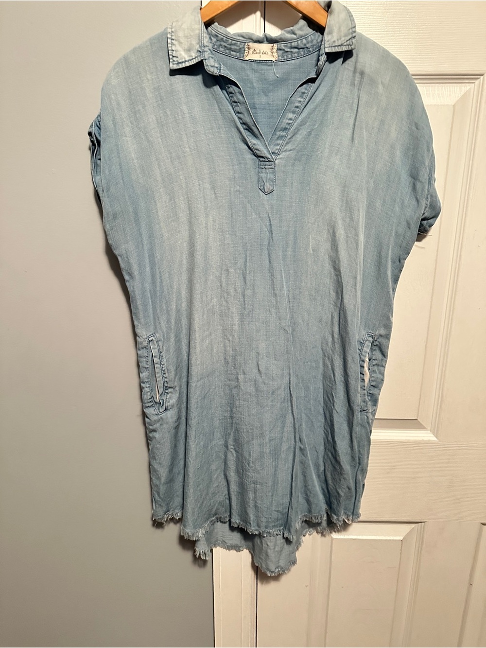 Altar'd State Light Blue Denim Mini Dress